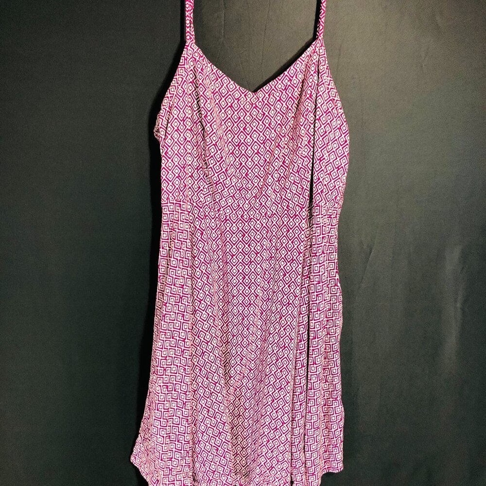 Old Navy Pink Geometric Print Slip Dress - Size XL